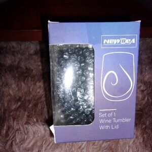 Newbea set of 1 Wine Tumbler with lid Black New